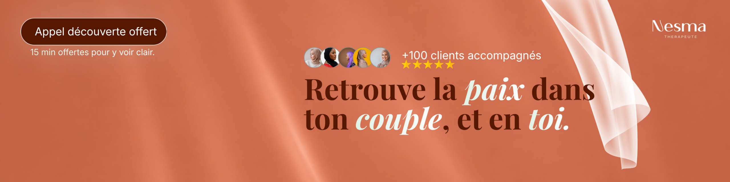 Bannière de profil Nesma Thérapeute